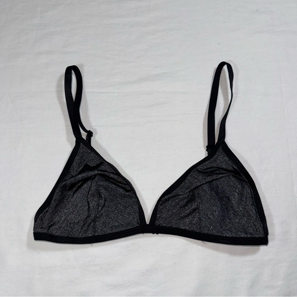 Victoria's Secret Gray Heather Triangle Bralette Adjustable Size Small